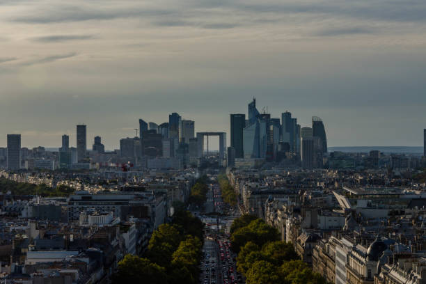istock View of Paris and sights from Arc de Triomphe 1069977626