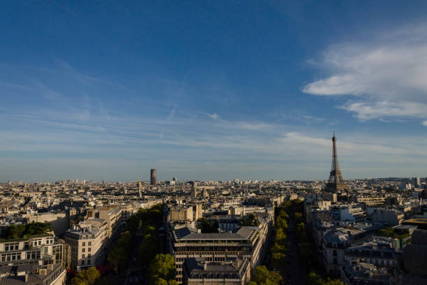 istock View of Paris and sights from Arc de Triomphe 1069977688