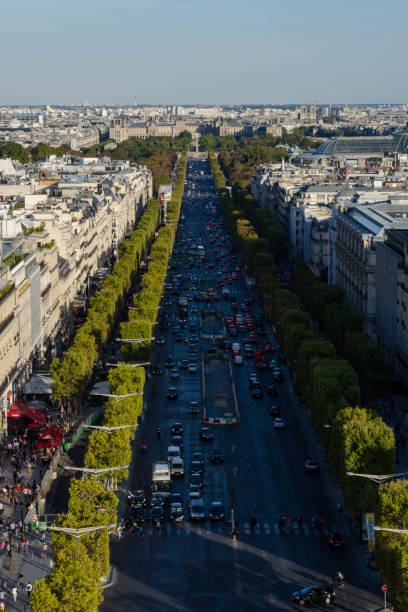 istock View of Paris and sights from Arc de Triomphe 1069977690