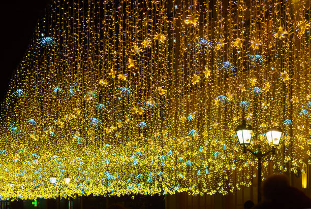 istock Christmas night illumination in Moscow 1069985108