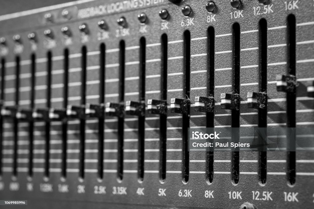 Audio Rack Fader Professional Audio Graphic Equalizer Slide Fader Stock Photo - Download ...