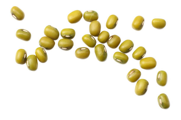 istock mung beans isolated on white background. top view 1069986174