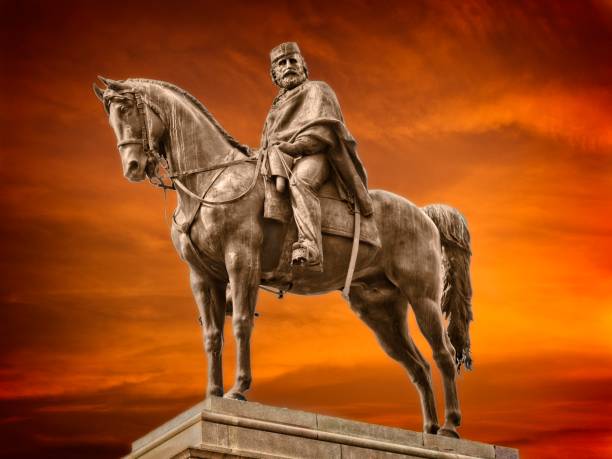General Garibaldi on his horse monument in Rome