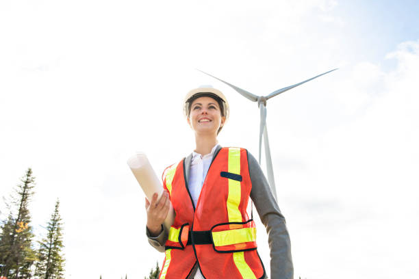 istock A Technician woman Engineer in Wind Turbine Power Generator Station 1069994056