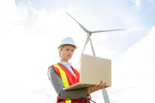 istock A Technician woman Engineer in Wind Turbine Power Generator Station 1069994102