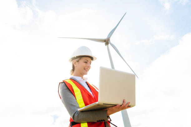 istock A Technician woman Engineer in Wind Turbine Power Generator Station 1069994148