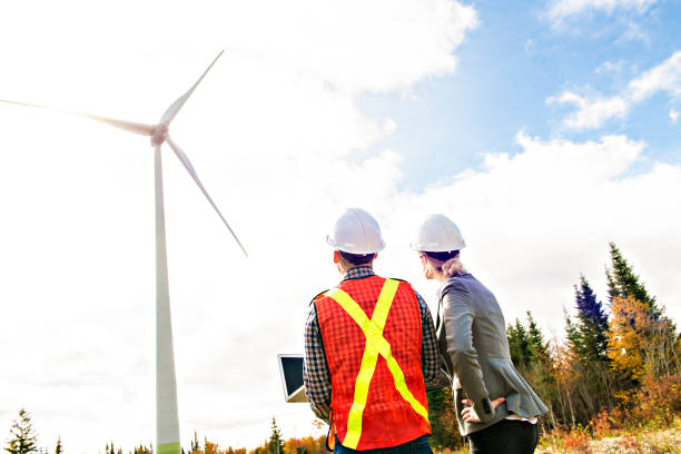 istock A Technician team Engineer in Wind Turbine Power Generator Station 1069995298