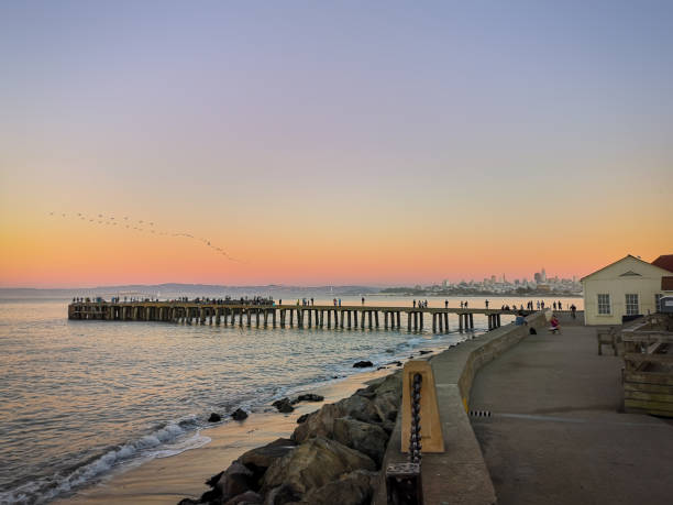 istock Sunset in Torpedo Wharf, San Francisco. California 1069999556