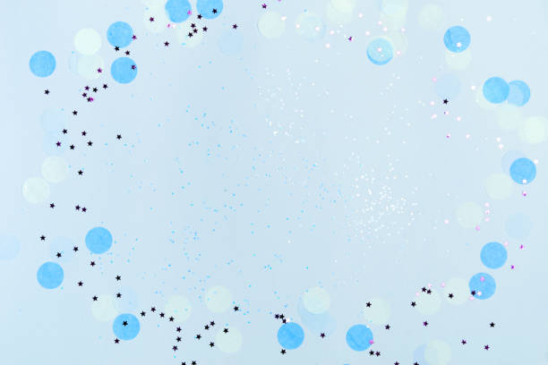 istock Blue festive confetti, glitter and stars 1070000614