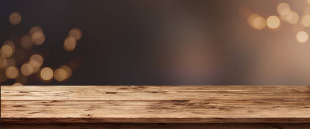 istock Festive background with wooden table 1070003244