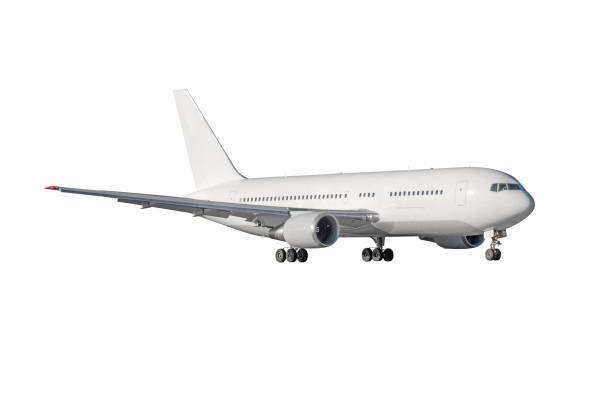 istock Jet airplane with ready landing gear isolated on white background. 1070013598