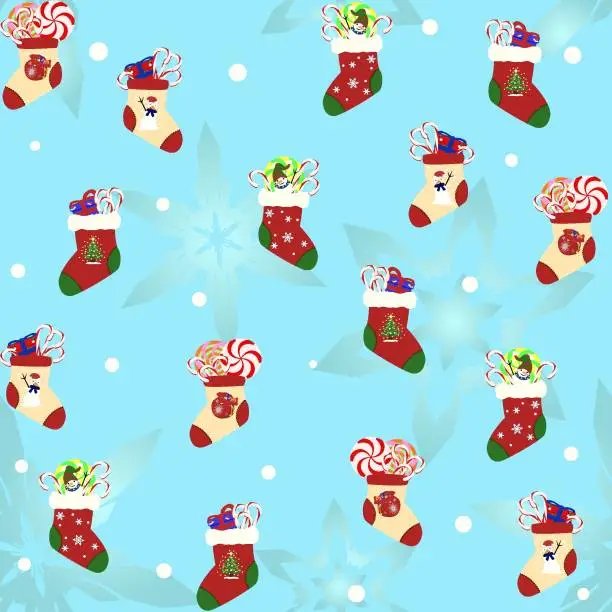 Vector illustration of Christmas pattern