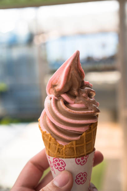 istock strawberry chocolate soft served ice cream 1070025614