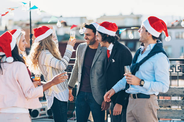 istock Group of friends enjoying a rooftop party 1070030284