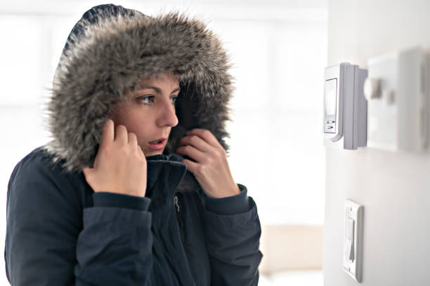 istock Woman With Warm Clothing Feeling The Cold Inside House 1070035652