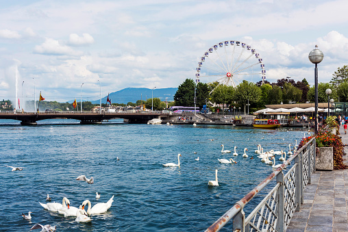 View of Geneva City landscape in Switzerland