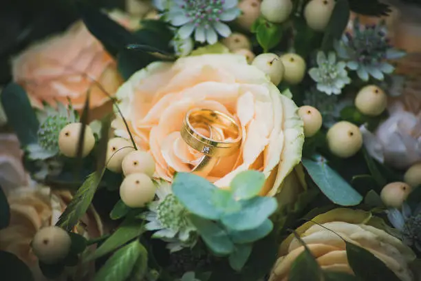 Rings in a bouquet