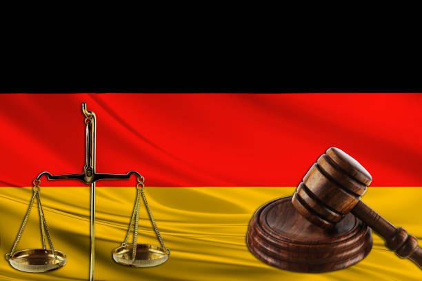 istock flag of germany and justice 1070039240
