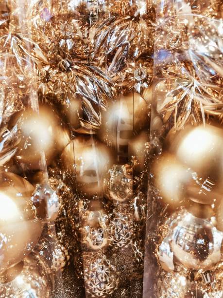 istock Golden Christmas Ornament Background 1070053968