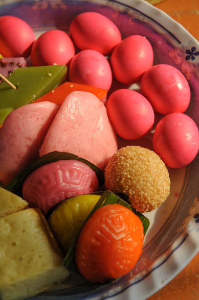 istock Traditional Nyonya pastry and red colored egg 1070054010