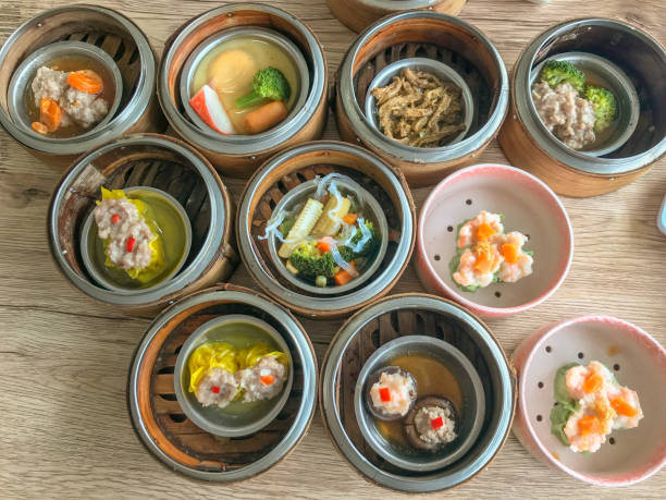istock dim sum in bamboo steamer, chinese cuisine 1070056576
