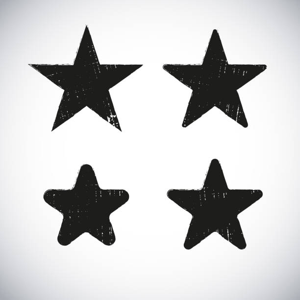 ilustrações, clipart, desenhos animados e ícones de design de rótulo grunge forma de estrela - internet banner design element placard