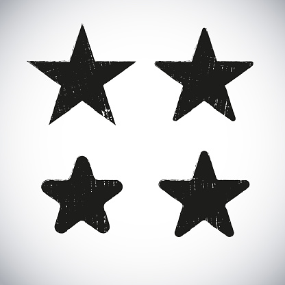 Star shape grunge label design on gradient background