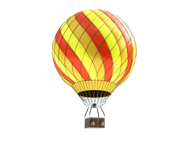 istock Hot Air color balloon 3d render on white background 1070067176