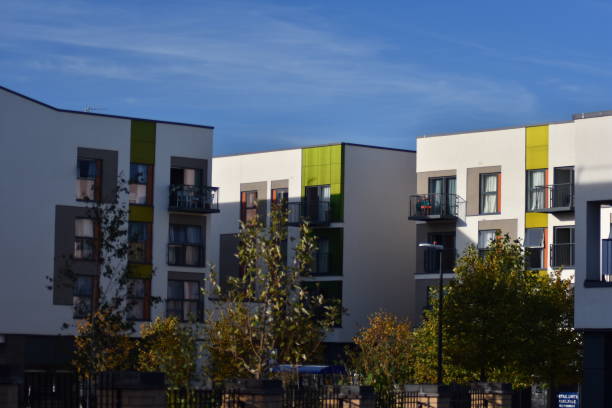 istock Modern flats with green cladding in Cheswick Village, Bristol, England 1070070164