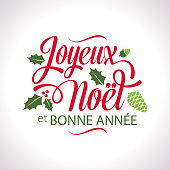 istock French Christmas Joyeux Noël Lettering Text 1070070168