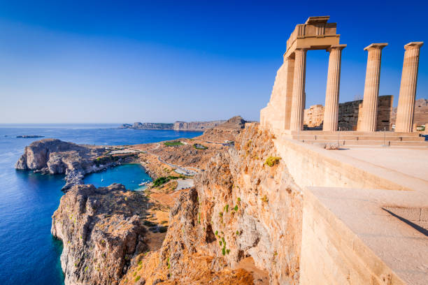 istock Lindos, Acropolis in Rhodes, Greece 1070076226