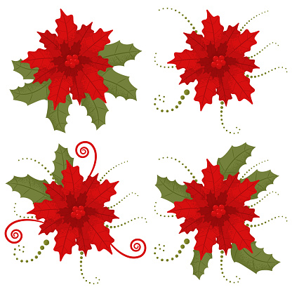 Ilustración de Flor De Navidad Flor De Pascua Conjunto De Dibujos Animados De Vector De Elementos Decorativos De Vacaciones Aislado En Un Fondo Blanco y más Vectores Libres de Derechos de Navidad - Ilustración de Flor De Navidad Flor De Pascua Conjunto De Dibujos Animados De Vector De Elementos Decorativos De Vacaciones Aislado En Un Fondo Blanco y más Vectores Libres de Derechos de Navidad -