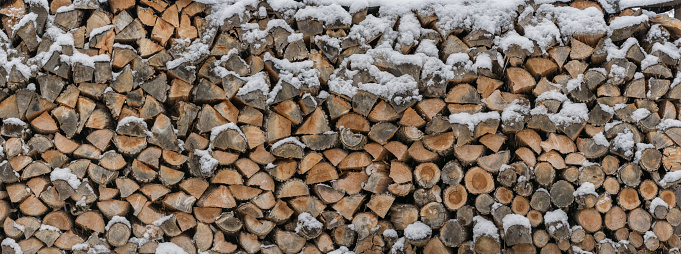 firewood in winter