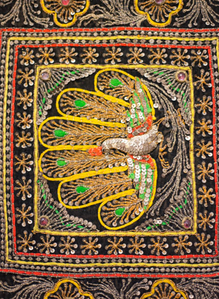 istock Traditional Vintage Indian Textile Detail (Close-Up) 1070096126