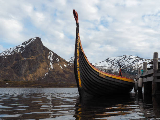 Viking ship. A viking ship (Drakkar) in Norway. viking ship photos stock pictures, royalty-free photos & images