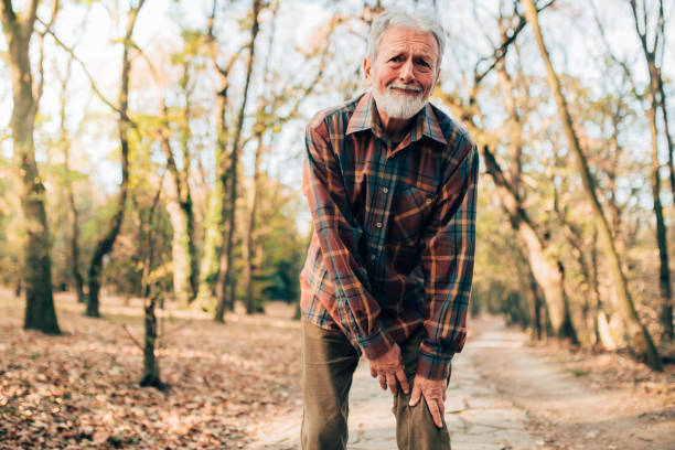 istock Senior man with a leg injury 1070109846