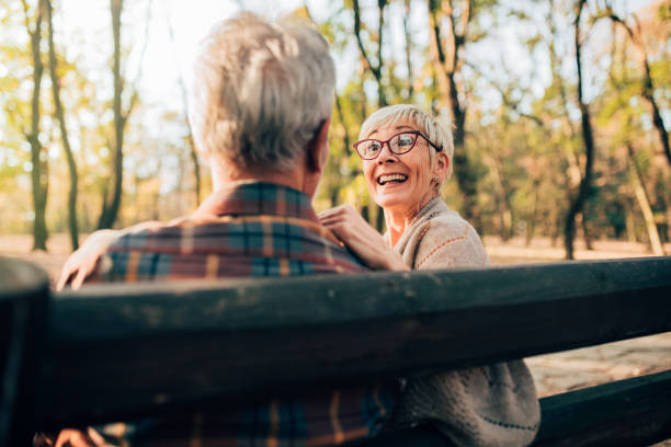 istock Senior couple at the park 1070110420