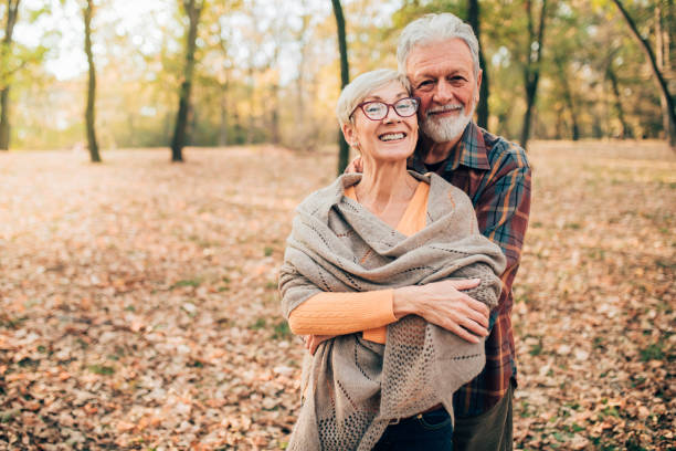 istock Senior couple in love hugging 1070110968