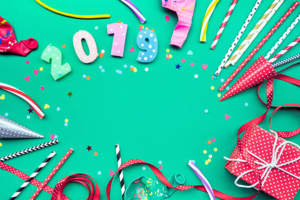 istock 2019 celebrate,party concepts ideas with colorful element,gift box present,confetti,balloon.Flat lay 1070113256