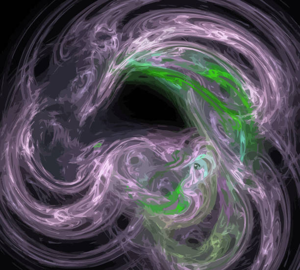 istock image of one Digital Fractal on Black Color 1070113778