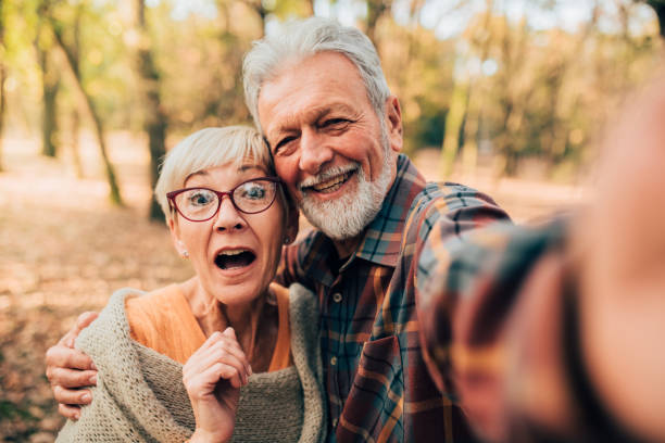 istock Couple taking a selfie outdoors 1070115080