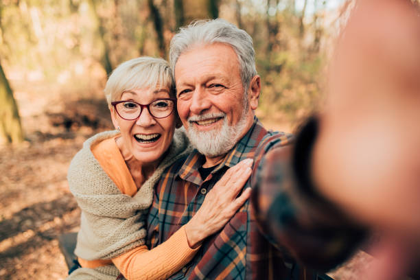istock Senior couple making a selfie 1070115112