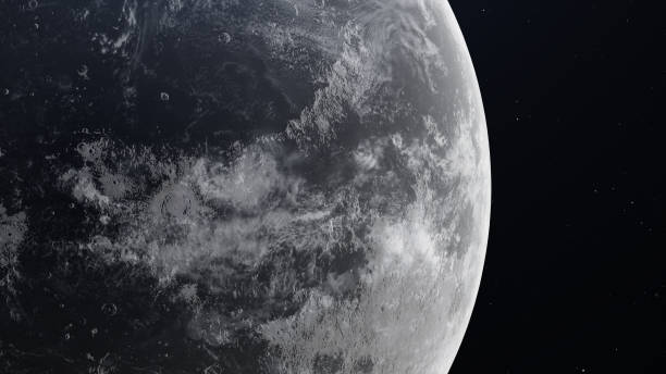 istock Realistic 3D render of Moon Surface and Space. Digital illustration 1070119186