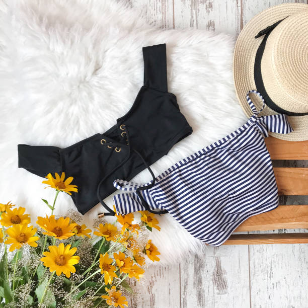 istock Swimsuits on the background of fur 1070121506