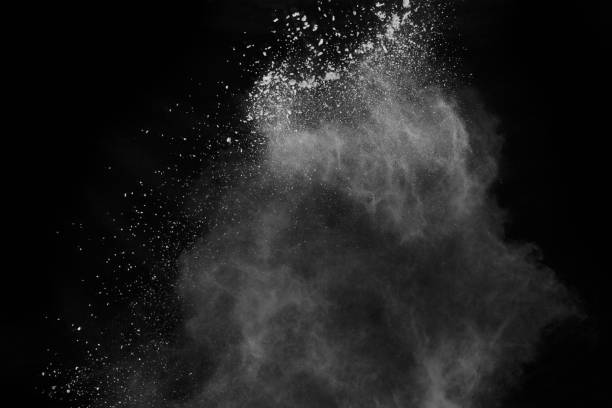 istock White powder explosion on white background. Colored cloud. Colorful dust explode. Paint Holi. 1070126938