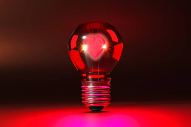 istock 3D Illustration of a valentine's day heart inside a light bulb 1070127150