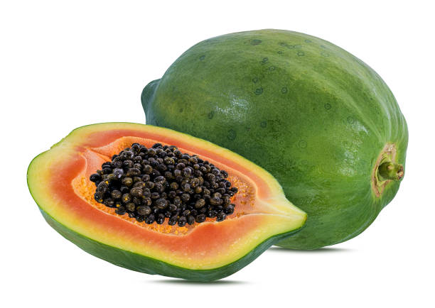 istock papaya isolated on a white 1070134646