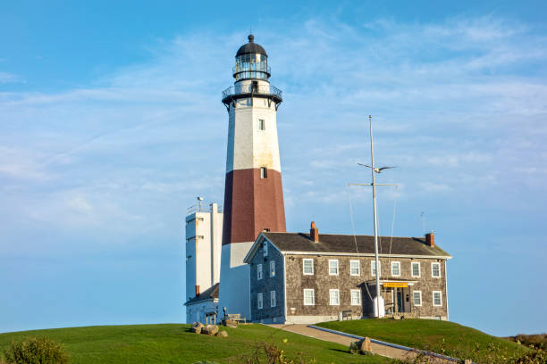 faro de montauk - condado de suffolk massachusetts fotografías e imágenes de stock