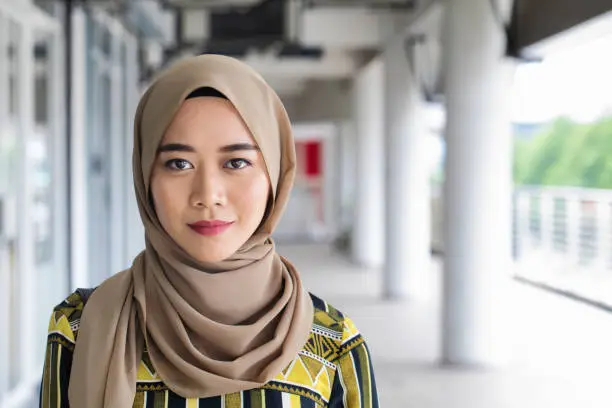 Photo of Beautiful Young Muslim Asian Female urban portrait