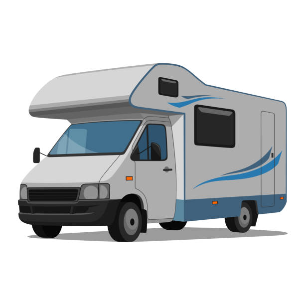 illustrations, cliparts, dessins animés et icônes de husbil - camping car